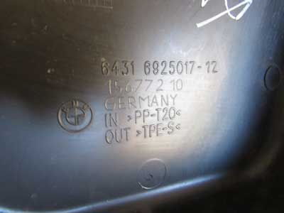BMW Microfilter Activated Carbon Container Cover, Left 64316925017 E82 128i 135i E90 323i 325i 328i 330i 335i E84 X13